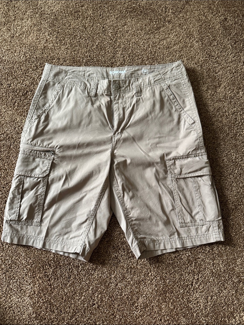 Sonoma Men's Cargo Shorts in Khaki